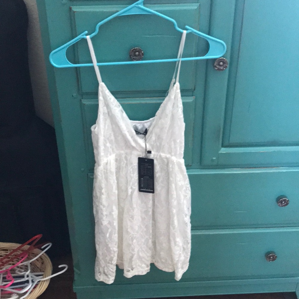 White and lace top